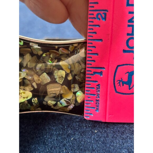 Black faux Leather Cuff Bracelet Paparazzi Little Rock star twinkle twinkle - Picture 6 of 8